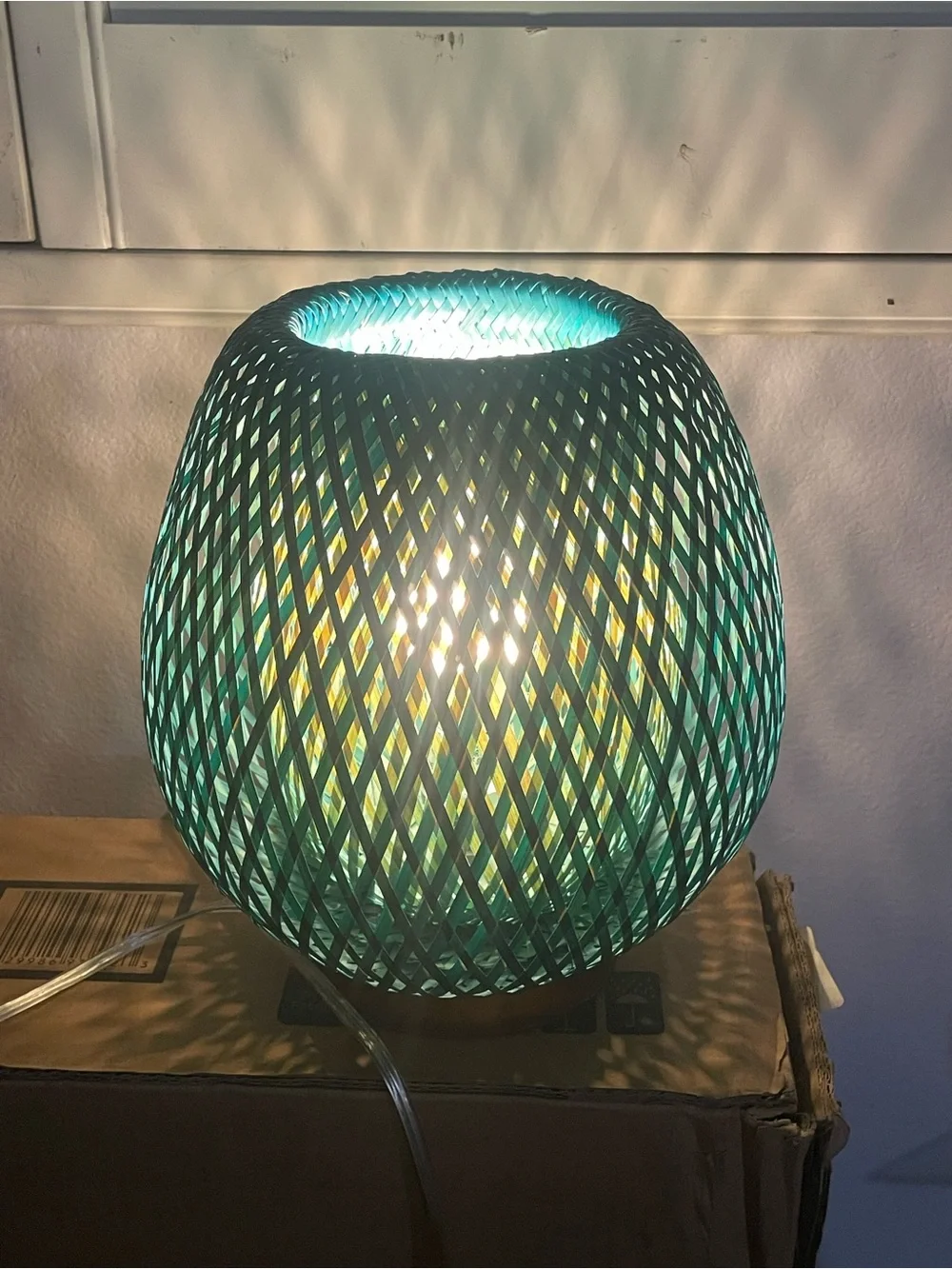 & Other Stories Teal Woven Lantern